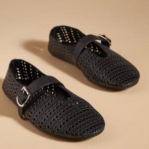 Jeffrey Campbell Shelly Laser Cut Leather Mary Jane’s